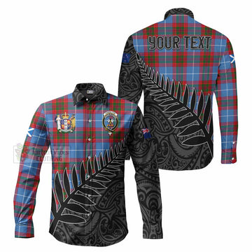 Congilton Crest Tartan Long Sleeve Button Shirt with New Zealand Silver Fern Half Style