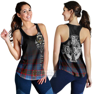 Congilton Tartan Women's Racerback Tanks Featuring Alba Gu Brath Family Crest Celtic Inspired