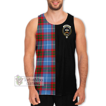 Congilton Tartan Men's Tank Top with Family Crest and Half Of Me Style