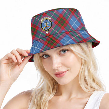 Congilton Tartan Bucket Hat with Family Crest Bucket Hat One Size - Tartan Vibes Clothing