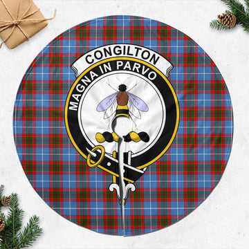 Congilton Tartan Christmas Tree Skirt with Family Crest