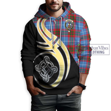 Congilton Tartan Hoodie with Family Crest and Celtic Symbol Style