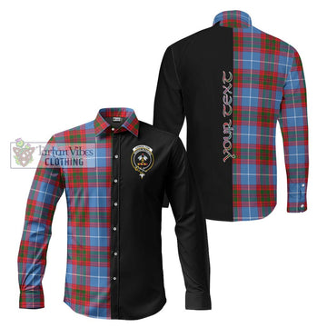 Congilton Tartan Long Sleeve Button Shirt with Family Crest and Half Of Me Style