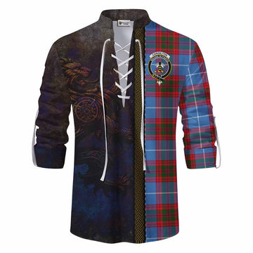 Congilton Tartan Family Crest Ghillie Kilt Shirt Alba Gu Brath Be Brave Lion Ancient Style Men - Tartan Vibes Clothing
