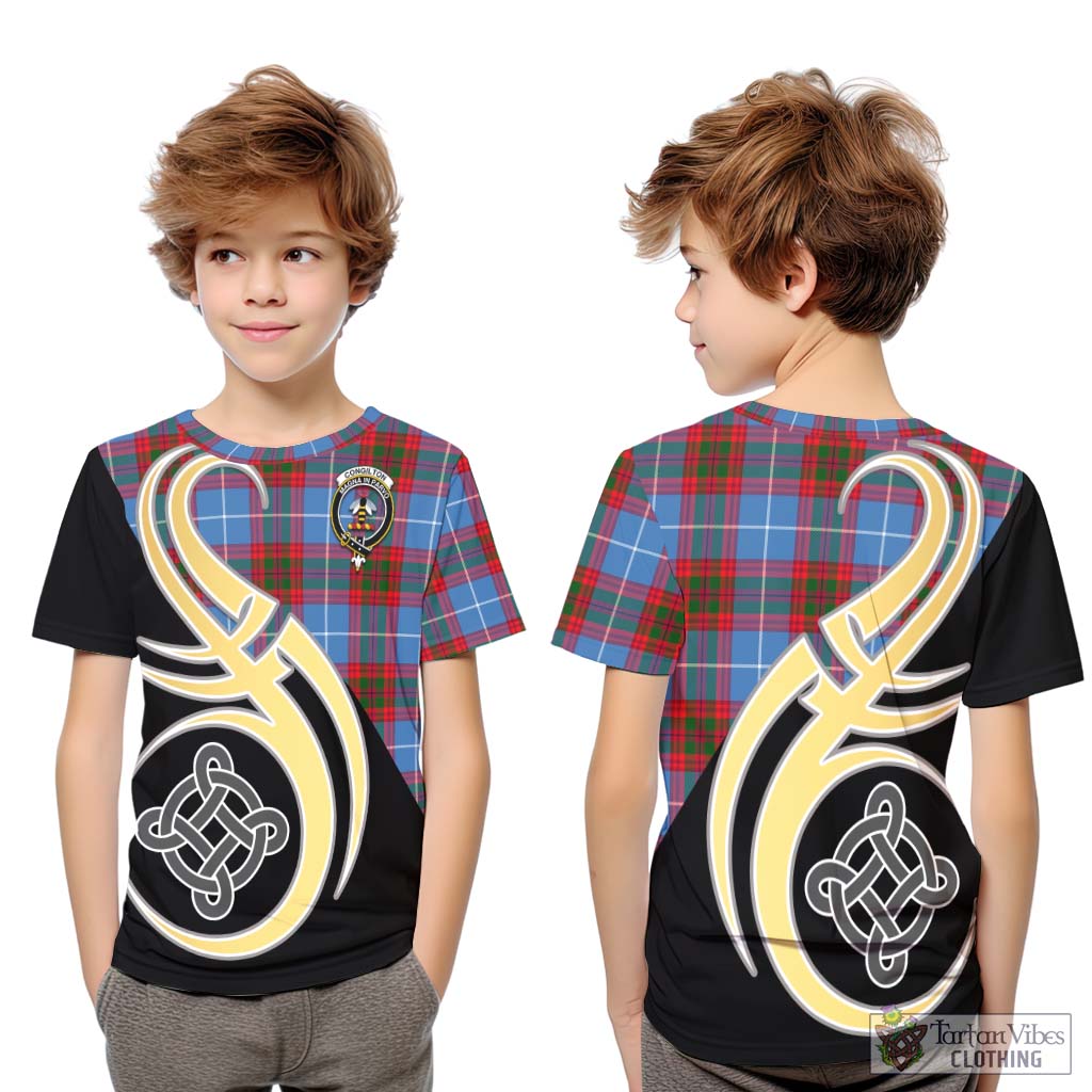 Congilton Tartan Kid T-Shirt with Family Crest and Celtic Symbol Style Youth XL Size14 - Tartan Vibes Clothing