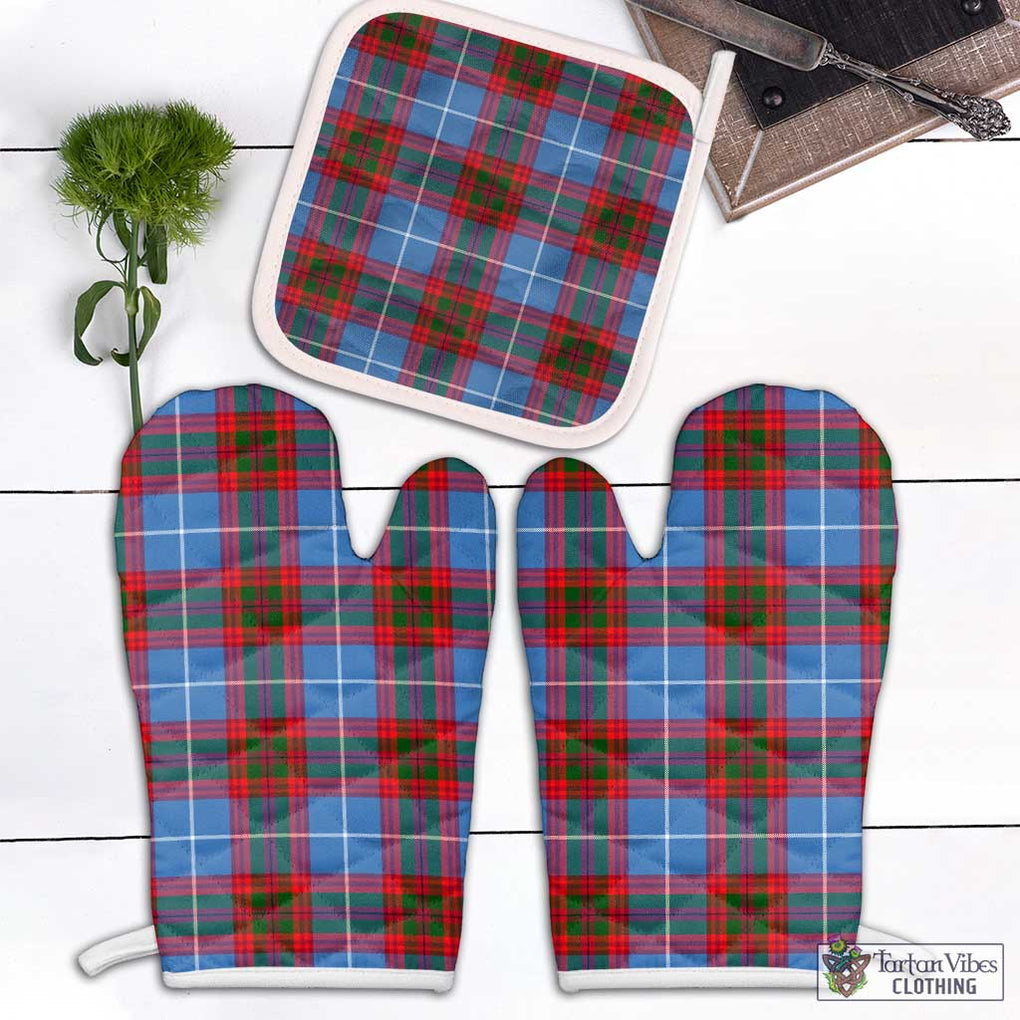 Congilton Tartan Combo Oven Mitt & Pot-Holder White - Tartan Vibes Clothing