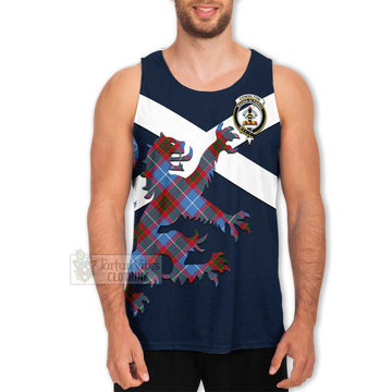 Congilton Tartan Lion Rampant Men's Tank Top  Proudly Display Your Heritage with Alba Gu Brath and Clan Name