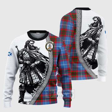 Congilton Tartan Clan Crest Knitted Sweater with Highlander Warrior Celtic Style Unisex - Tartan Vibes Clothing