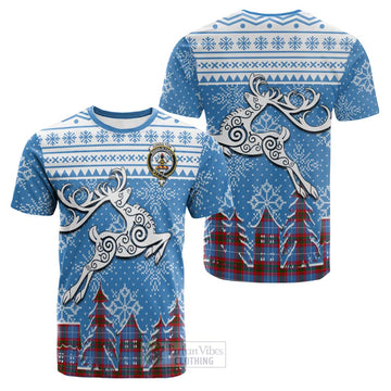 Congilton Clan Christmas Cotton T-shirt Celtic Reindeer Style