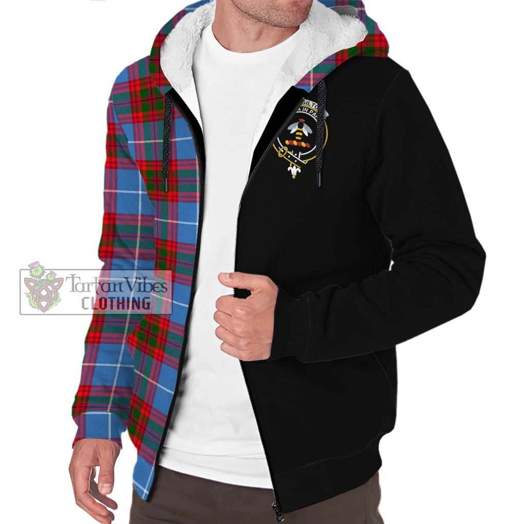 Congilton Tartan Sherpa Hoodie with Family Crest and Half Of Me Style Unisex S - Tartanvibesclothing Shop