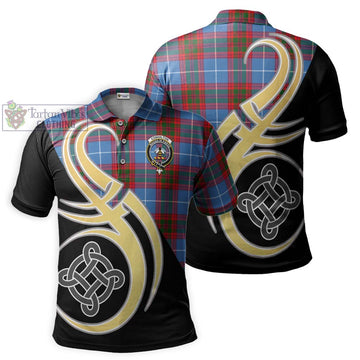 Congilton Tartan Polo Shirt with Family Crest and Celtic Symbol Style