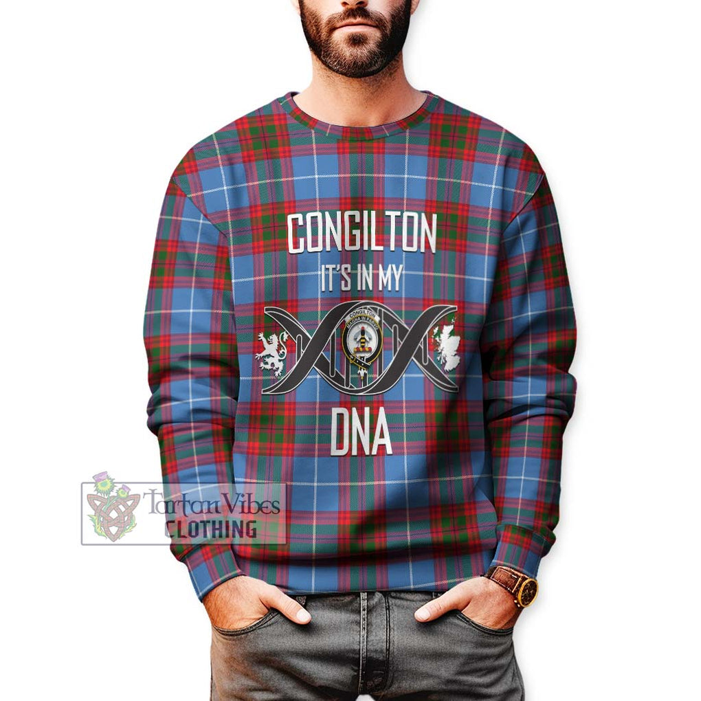 Congilton Tartan Sweatshirt with Family Crest DNA In Me Style Unisex - Tartanvibesclothing Shop