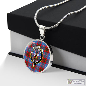 Congilton Tartan Circle Necklace with Family Crest