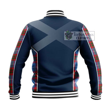 Congilton Tartan Baseball Jacket with Family Crest and Lion Rampant Vibes Sport Style - Tartan Vibes Clothing