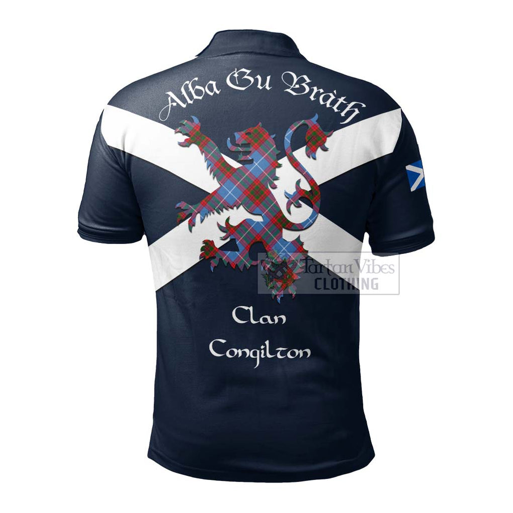 Tartan Vibes Clothing Congilton Tartan Lion Rampant Polo Shirt – Proudly Display Your Heritage with Alba Gu Brath and Clan Name