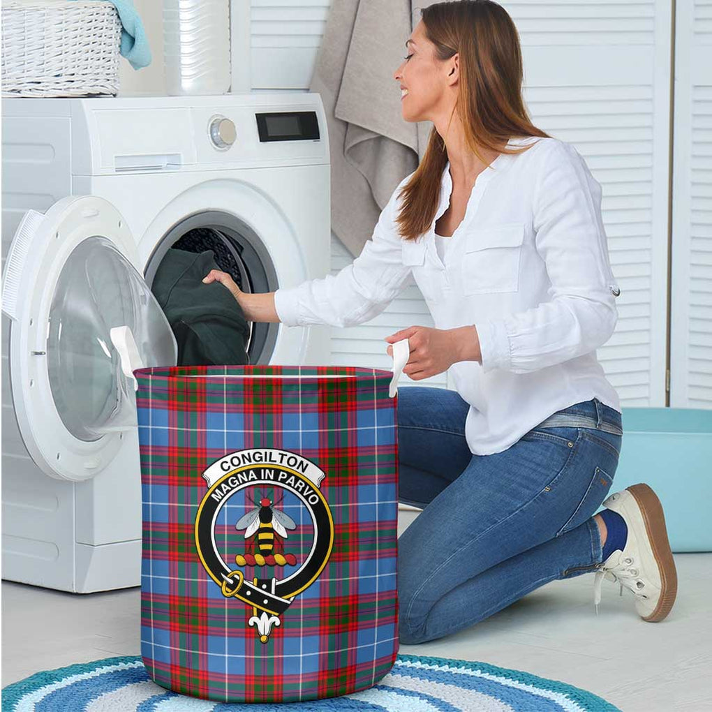 Congilton Tartan Laundry Basket with Family Crest - Tartanvibesclothing Shop