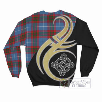 Congilton Tartan Sweatshirt with Family Crest and Celtic Symbol Style