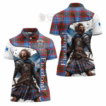 Congilton Crest Tartan Women's Polo Shirt Inspired by the Freedom of Scottish Warrior