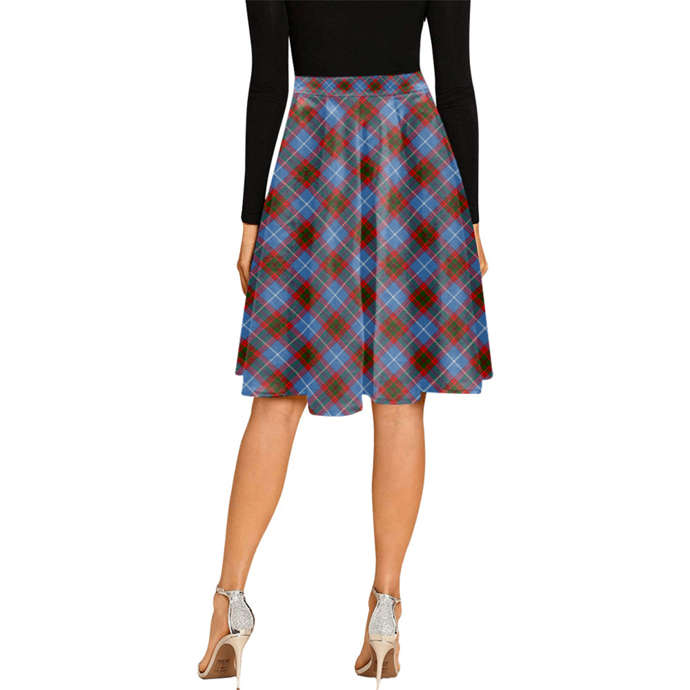 Congilton Tartan Melete Pleated Midi Skirt Cross Style - Tartan Vibes Clothing