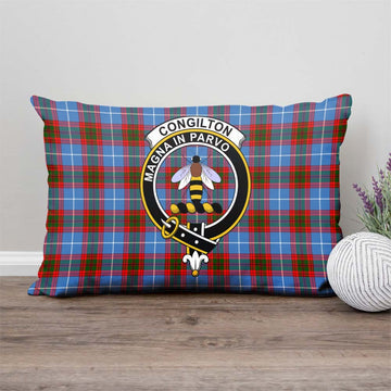 Congilton Tartan Pillow Cover with Family Crest - Tartan Vibes Clothing