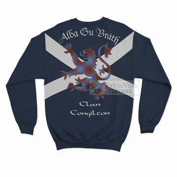 Congilton Tartan Lion Rampant Sweatshirt  Proudly Display Your Heritage with Alba Gu Brath and Clan Name