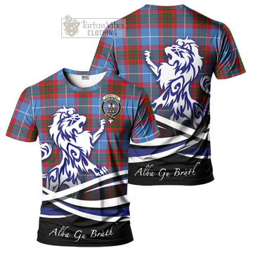 Congilton Tartan Cotton T-shirt with Alba Gu Brath Regal Lion Emblem