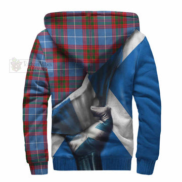 Congilton Tartan Sherpa Hoodie with Family Crest Scotland Patriotic Style