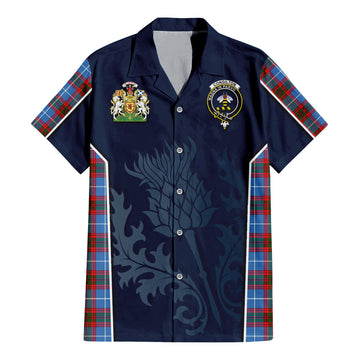 Congilton Tartan Hawaiian Shirt with Family Crest and Scottish Thistle Vibes Sport Style - Tartan Vibes Clothing
