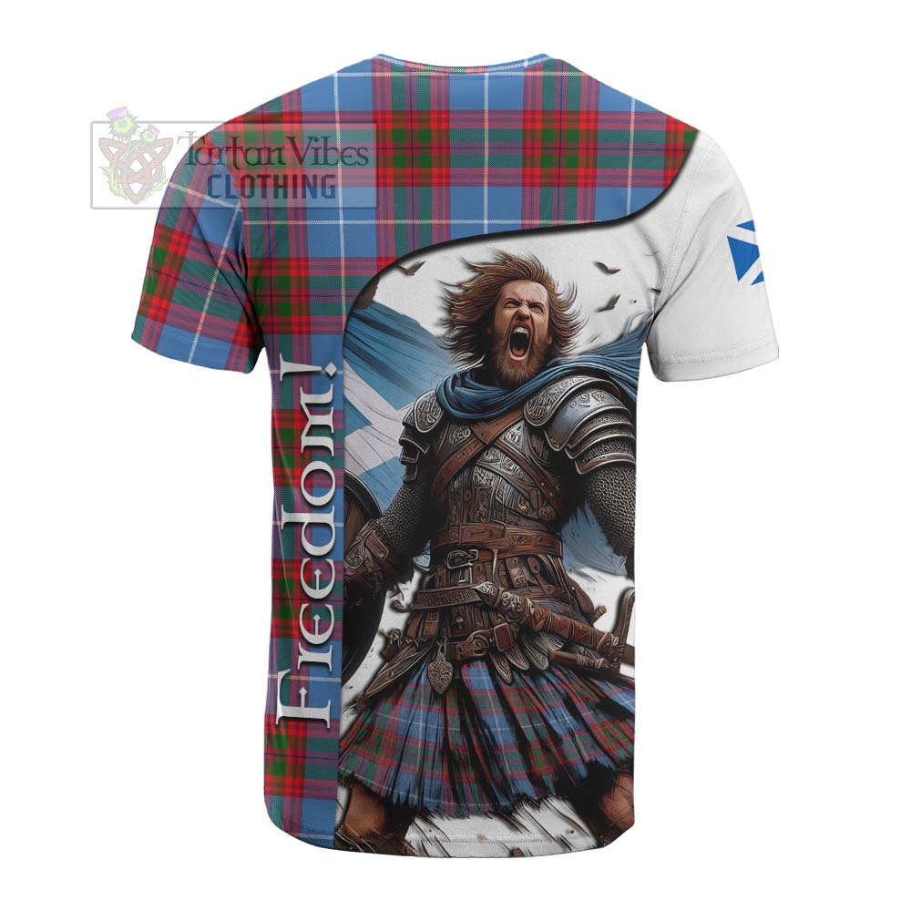 Tartan Vibes Clothing Congilton Crest Tartan Cotton T-shirt Inspired by the Freedom of Scottish Warrior