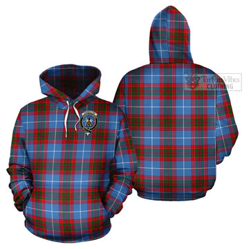 Congilton Tartan Cotton Hoodie with Family Crest