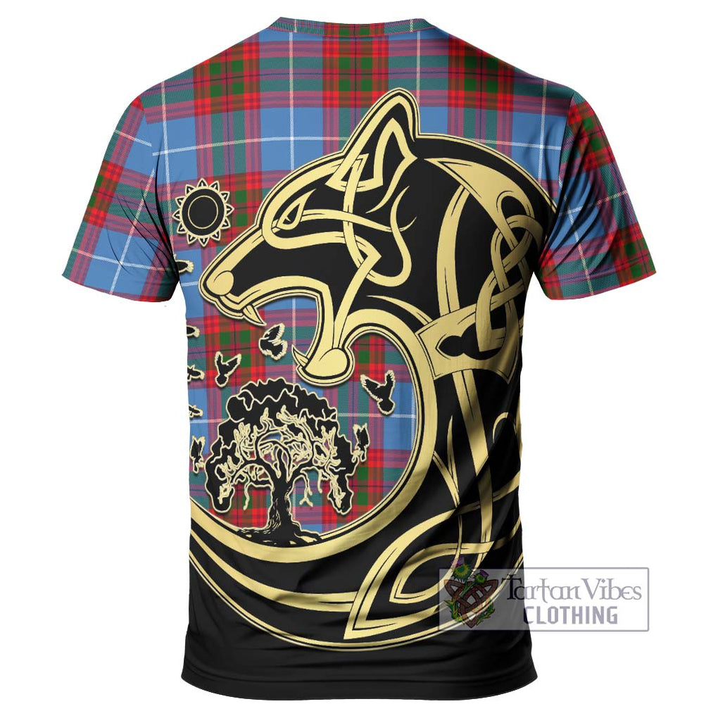 Congilton Tartan T-Shirt with Family Crest Celtic Wolf Style - Tartan Vibes Clothing