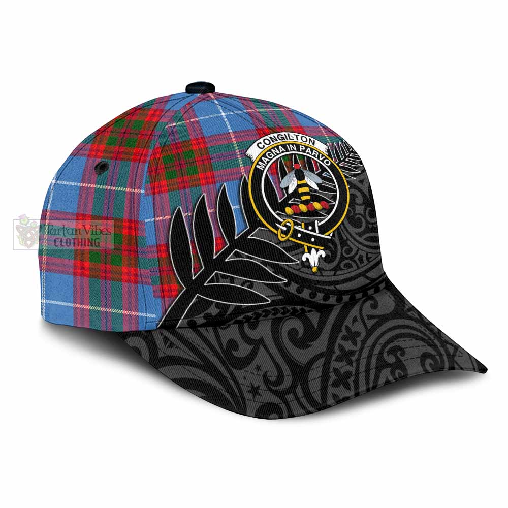 Tartan Vibes Clothing Congilton Tartan Classic Cap with New Zealand Silver Fern Half Style