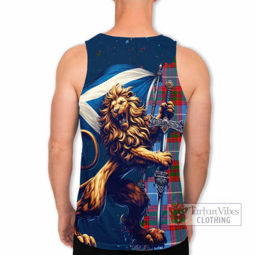 Congilton Tartan Family Crest Men's Tank Top with Scottish Majestic Lion