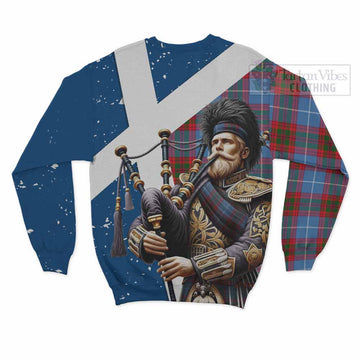 Congilton Tartan Sweatshirt with Family Crest Scottish Bagpiper Vibes