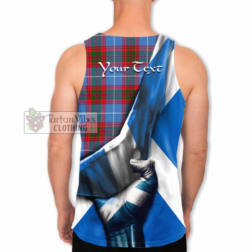 Tartan Vibes Clothing Congilton Tartan Men's Tank Top with Family Crest Scotland Patriotic Style