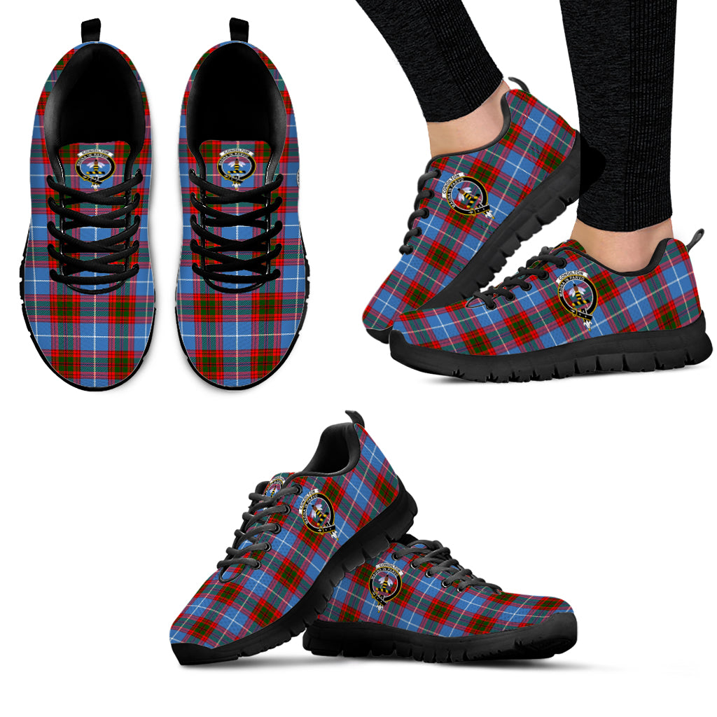 Congilton Tartan Sneakers with Family Crest - Tartan Vibes Clothing