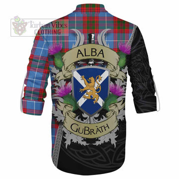 Congilton Tartan Family Crest Ghillie Kilt Shirt Lion Rampant Royal Thistle Shield Celtic Inspired - Tartan Vibes Clothing