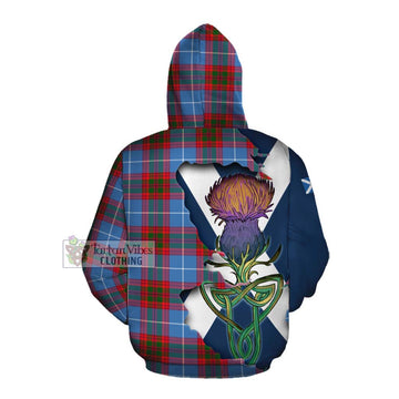 Congilton Tartan Family Crest Cotton Hoodie Scottish Thistle Celtic Inspired Pullover Hoodie - Tartan Vibes Clothing