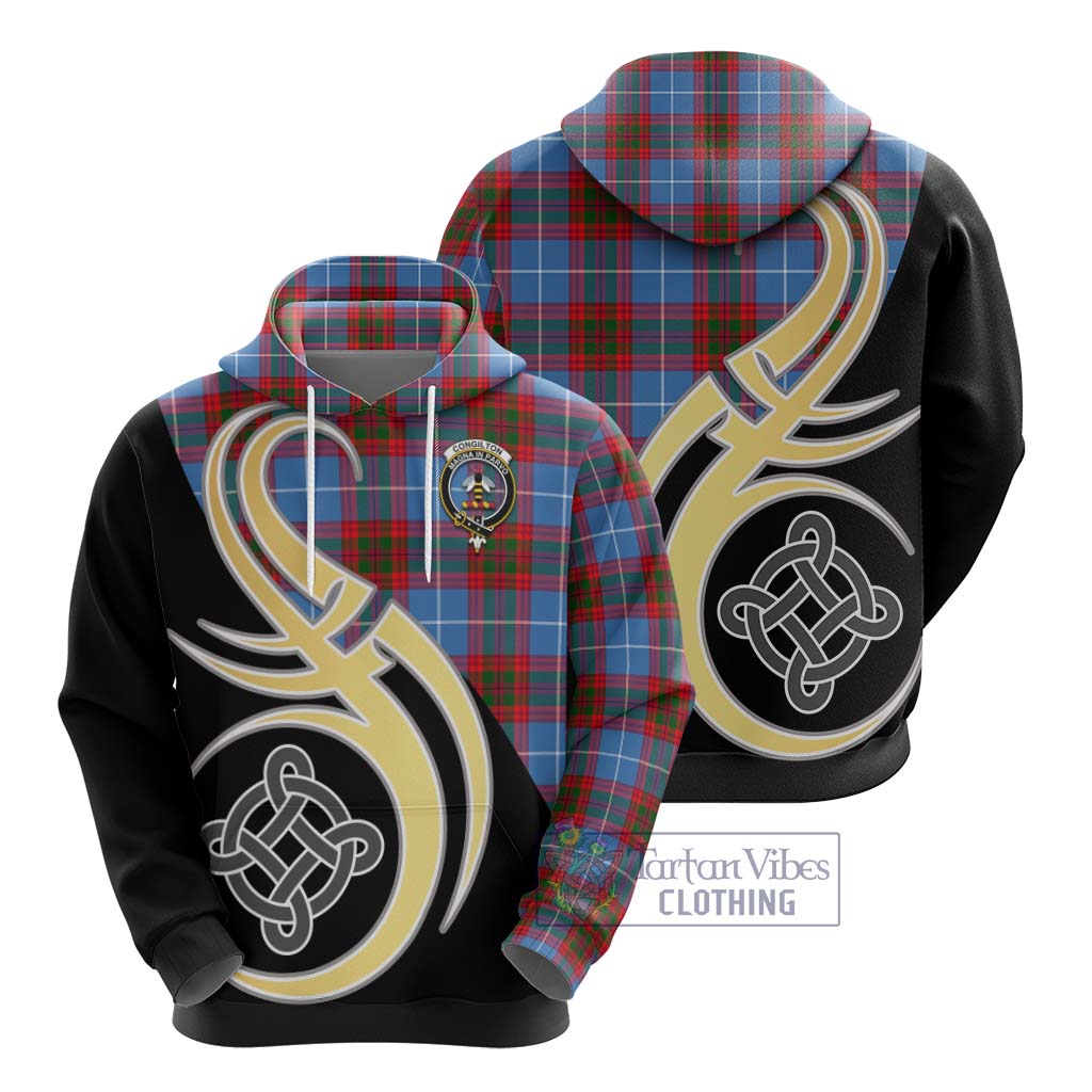 Congilton Tartan Hoodie with Family Crest and Celtic Symbol Style - Tartan Vibes Clothing