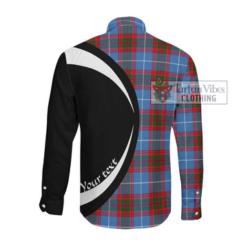 Congilton Tartan Long Sleeve Button Up with Family Crest Circle Style