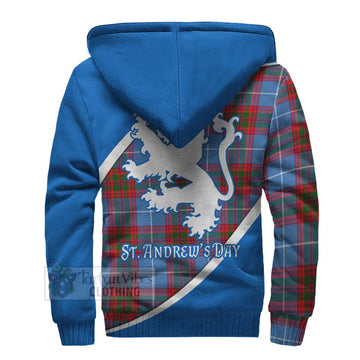 Congilton Family Crest Tartan Sherpa Hoodie Celebrate Saint Andrew's Day in Style