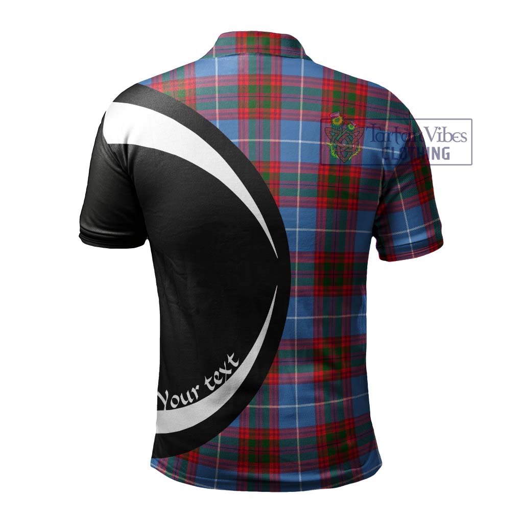 Tartan Vibes Clothing Congilton Tartan Men's Polo Shirt with Family Crest Circle Style