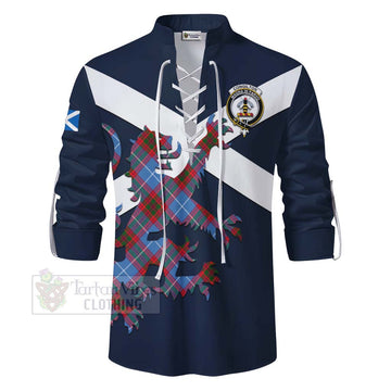 Congilton Tartan Lion Rampant Ghillie Kilt Shirt Proudly Display Your Heritage with Alba Gu Brath and Clan Name - Tartan Vibes Clothing