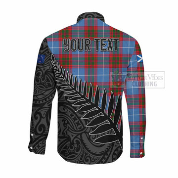 Congilton Crest Tartan Long Sleeve Button Shirt with New Zealand Silver Fern Half Style