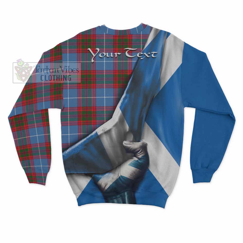 Tartan Vibes Clothing Congilton Tartan Sweatshirt with Family Crest Scotland Patriotic Style