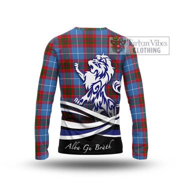 Congilton Tartan Long Sleeve T-Shirt with Alba Gu Brath Regal Lion Emblem - Tartan Vibes Clothing