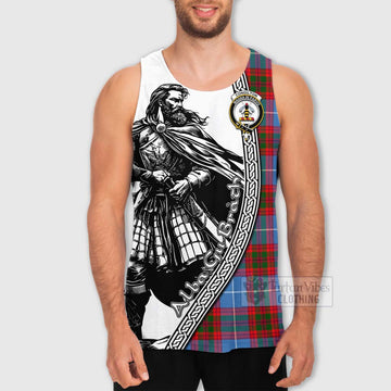 Congilton Tartan Clan Crest Men's Tank Top with Highlander Warrior Celtic Style