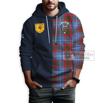 Congilton Tartan Hoodie Alba with Scottish Lion Royal Arm Half Style