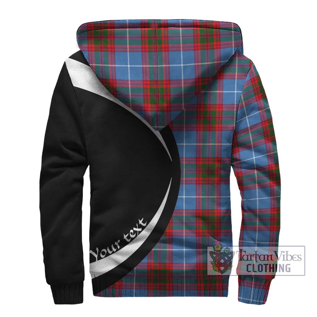 Congilton Tartan Sherpa Hoodie with Family Crest Circle Style - Tartan Vibes Clothing