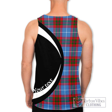 Congilton Tartan Men's Tank Top with Family Crest Circle Style